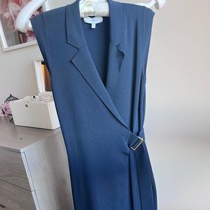 Navy blue wrap dress